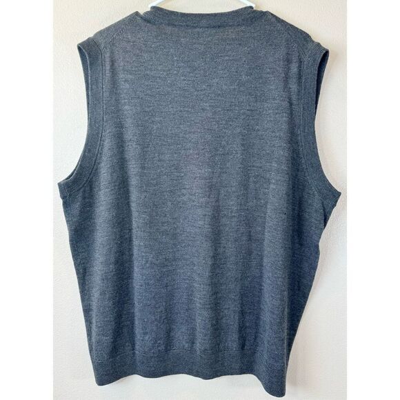 Turnbury's 100% Extra Fine Merino Wool Men’s Sweater V-Neck Vest XL - Picture 2 of 8